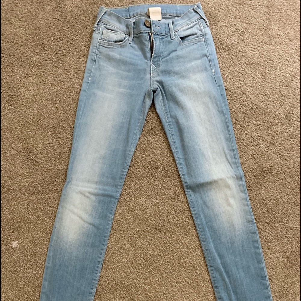 True Religion washed denim jean
